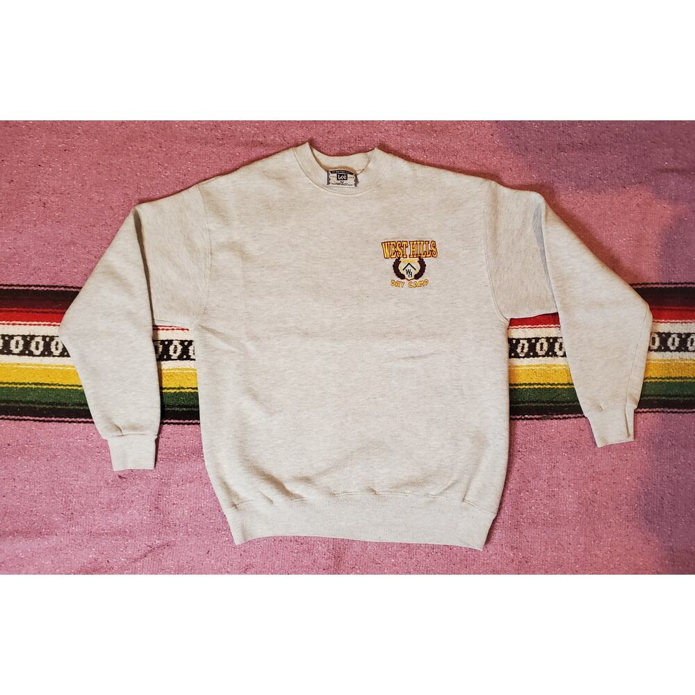 Vintage West Hills Day Camp Lee Heavyweight M Made in USA Crewneck Sweater